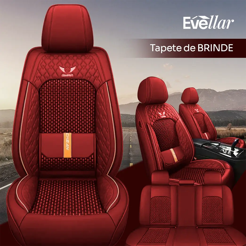Kit Capa Banco de Carro Completo em Couro Legítimo Italian + BRINDE: Kit Tapete Completo