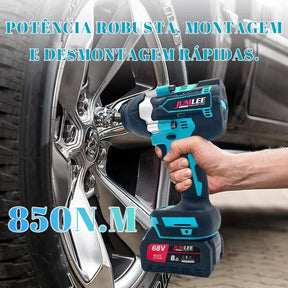 > Chave de Impacto Sem Fio Brushless 68V Profissional + 2 BATERIAS DE BRINDE!