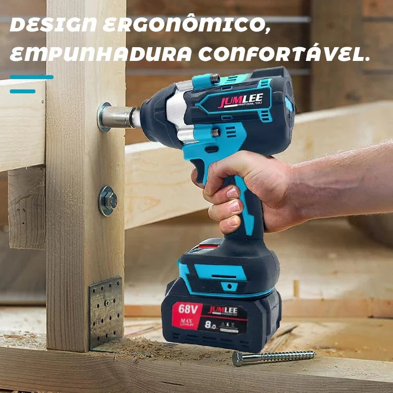 > Chave de Impacto Sem Fio Brushless 68V Profissional + 2 BATERIAS DE BRINDE!